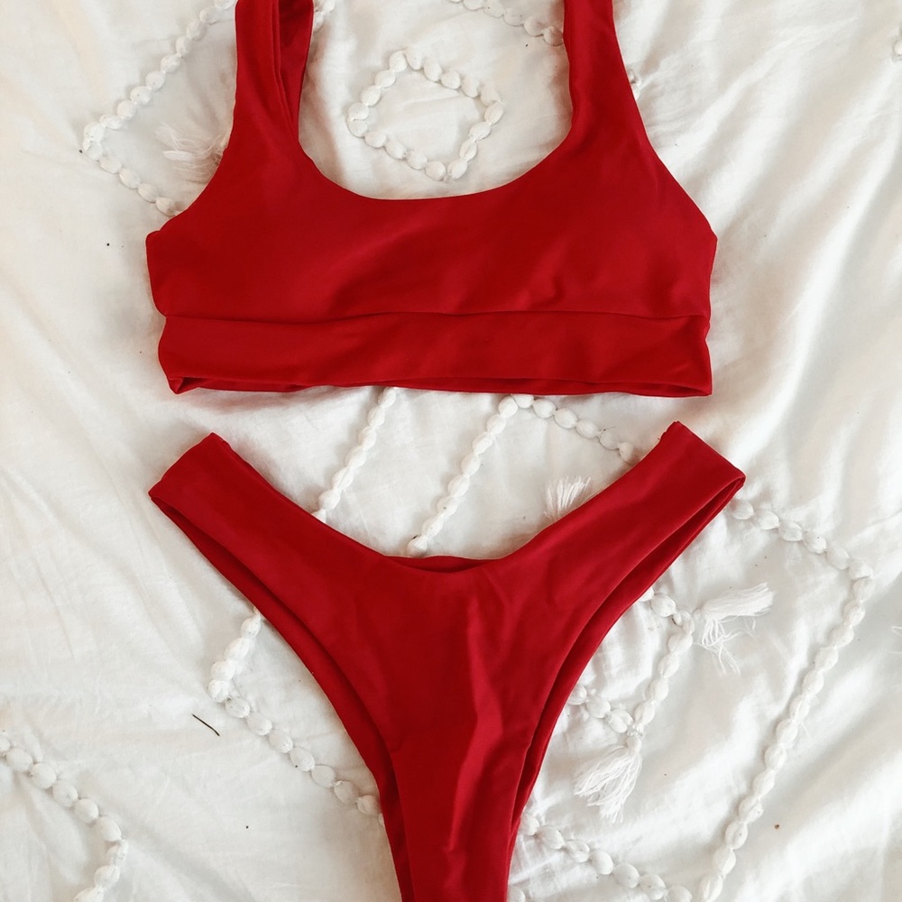 Red Zaful Bikini